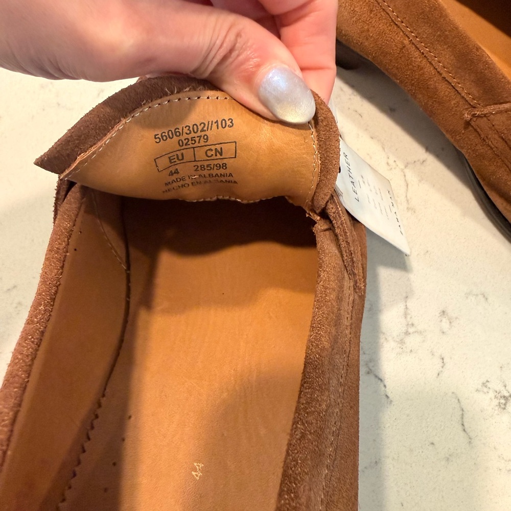 ZARA Suede  Tassel Loafers in Chestnut Brown New Size 11 - Picture 5 of 5